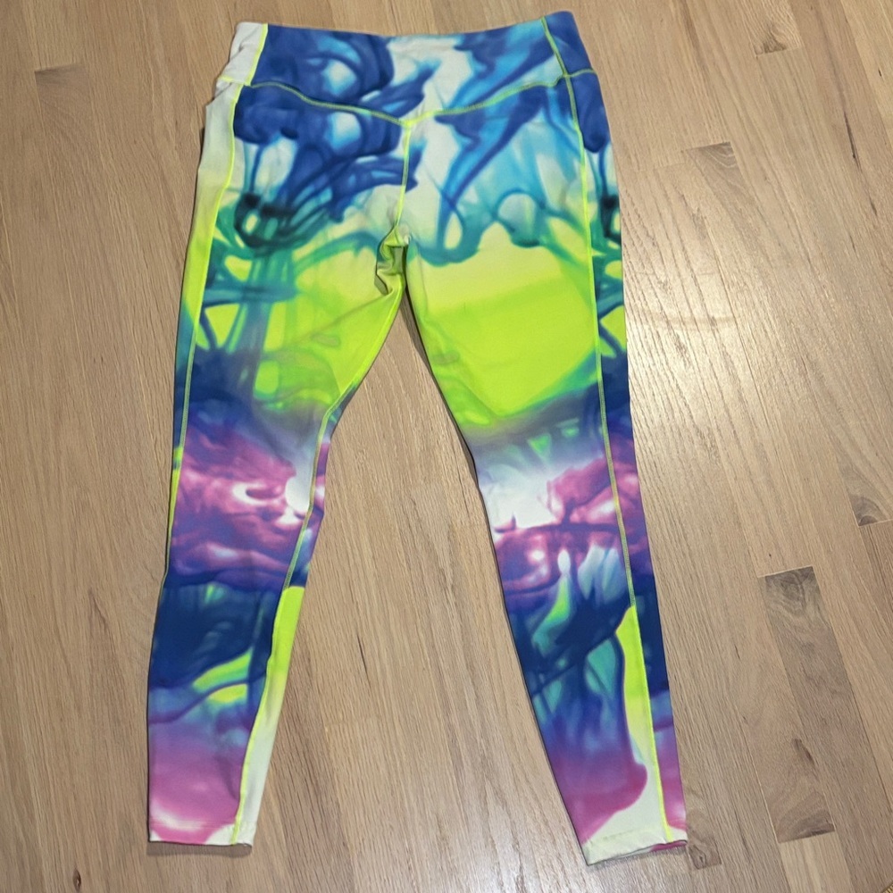 Nike Dri-Fit Neon Tie Die Colorful Swirl Leggings -205sku - Picture 8 of 8